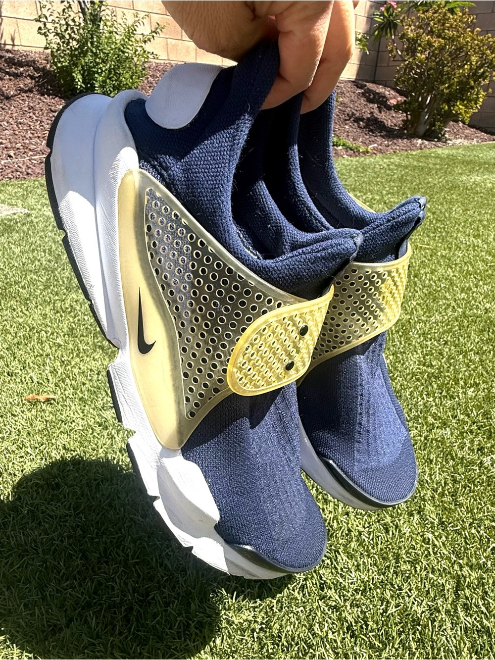 Nike Sock Dart Midnight Blue Slip-On Running Shoes -Size 10